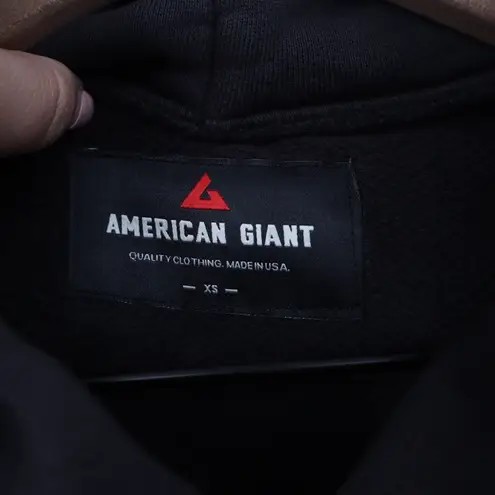 American Giant Black Full Zip Hoodie Sweatshirt Quality Clothing Made in USA XS