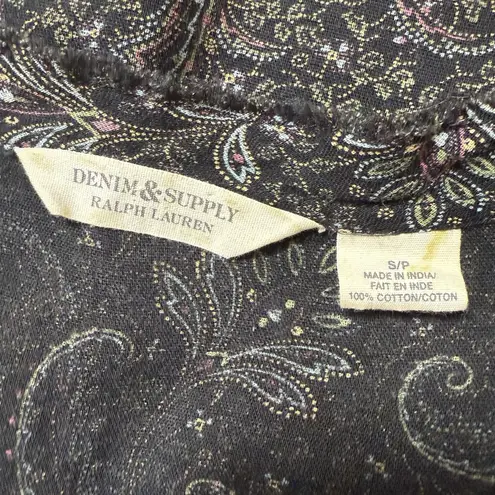 Denim & Supply Ralph Lauren Ralph Lauren Denim & Supply S Lace Up Top Boho Peasant Gypsy Blouse