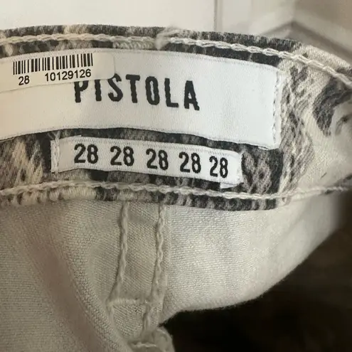 Pistola Revolve Snake Skin Print Raw Hem Jeans Size 28 NWT!