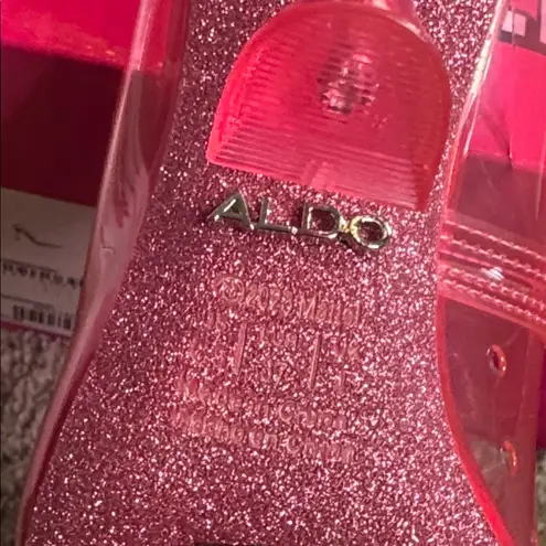 Barbie x ALDO Barbiestessy Collection Pink Translucent Pointed Toe Pumps 6.5 NEW