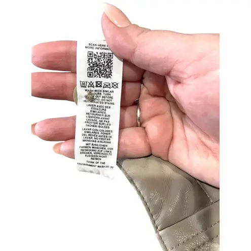 ASOS  Faux Leather Cargo Trousers Muted Mushroom Size 2