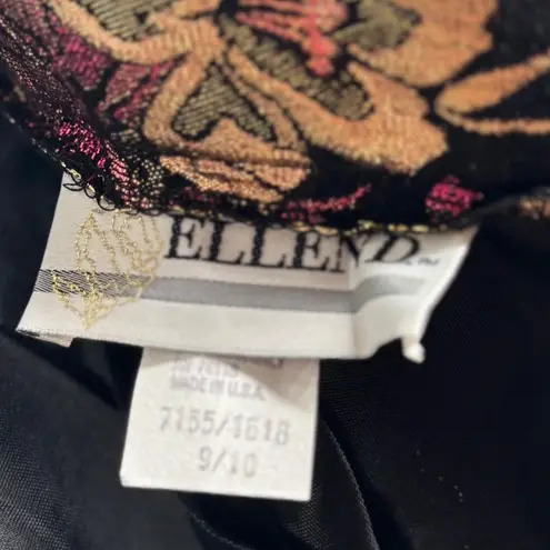 Ellen D Skirt 4 Metallic Brocade Floral Mini Pink Gold Black Party Club Glam Y2K