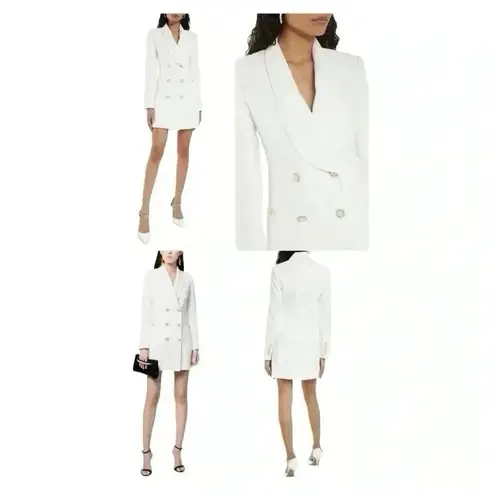 Rebecca Vallance Harriet Lace Blazer Mini Dress Ivory NWT Women’s 4 Bridal White