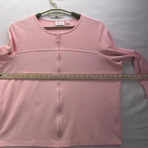 Denim And Company Womens Cardigan Size 2X Twee Warm Pastel Preppy Feminine Girl Pink