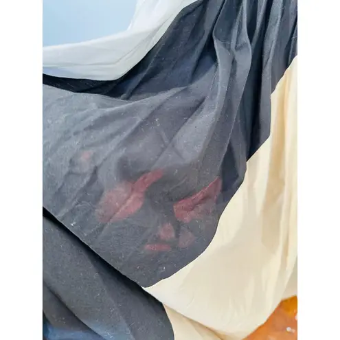 BIBHU MOHAPATRA x RTR Black White Colorblock Pleated Crewneck Flowy Dress Size 4