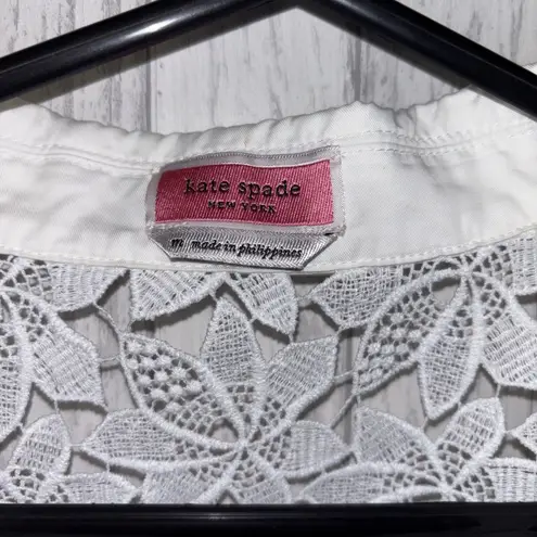 Womens Size M Kate Spade Lace Top White EUC Size M