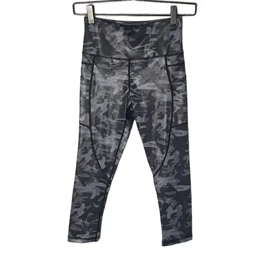 Zyia Active Women’s Size 2 Camo Metallic Pocket Light n Tight Hi-Rise Leggings