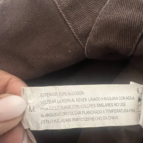 Stoosh Vintage Denim Jacket Size Large Brown Cropped Y2K Aesthetic Street Wear