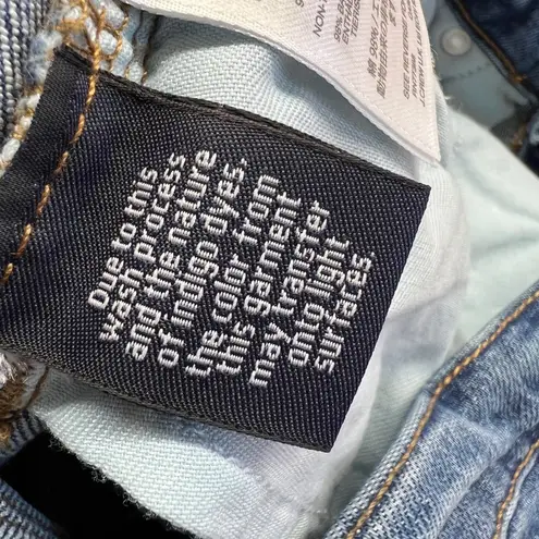 Point Sur Cropped Distressed High Rise Denim Jeans Size 30 Blue