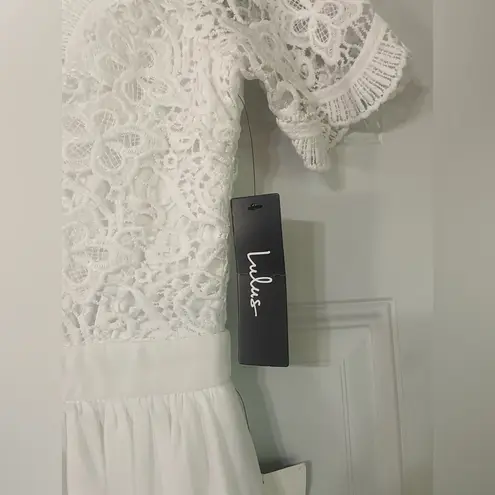 Lulus Dress Women Size Small White Lace Bride Bachelorette Rehearsal Dinner