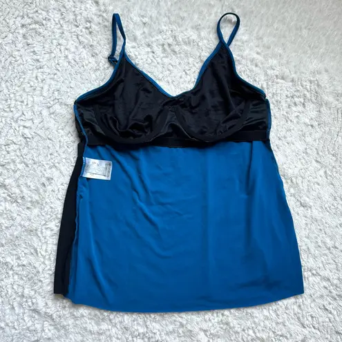 Magicsuit Miraclesuit Venus Tankini Swim Top 12 Blue Colorblock Beach Slimming