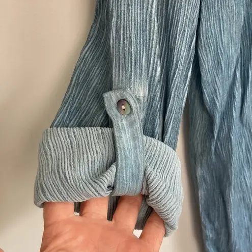 Soft Surroundings | Blue Asymmetrical Hem Cowl Neck Top sz large