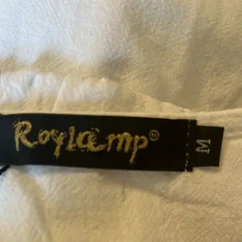 NWT ROYLAMP 2 Piece Outfits Sleeveless Square Neck Tops Wide Leg Pants / Pockets White Size M