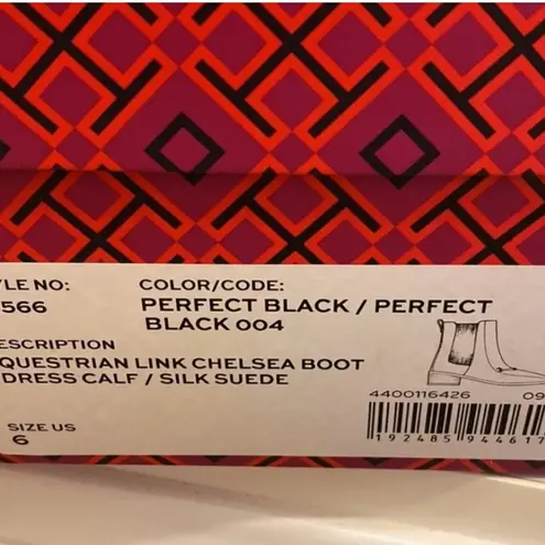 Tory Burch Black Equestrian Link Chelsea boots