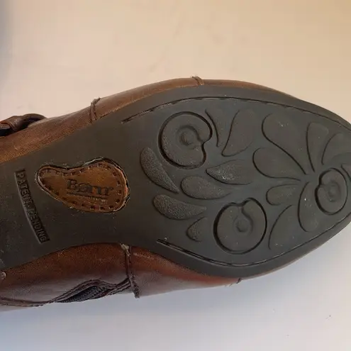 Born Nova Brown Burnished Leather Booties Straps Buckle Heel Western Women’s 7M Size 7