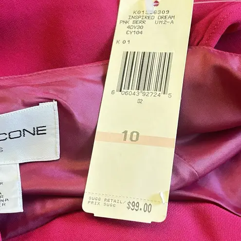 Evan Picone Inspired Dream Hot Pink Size 10 Sleeveless Midi Cocktail Formal