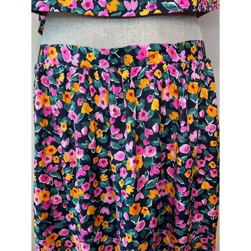 Boohoo  PLUS Floral Bardot Top and Skirt Co-Ord Set SIZE 14