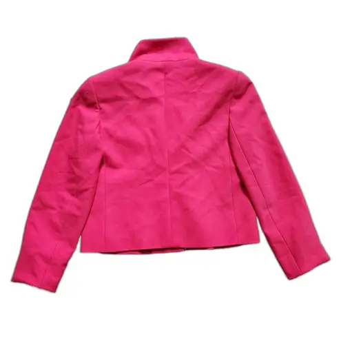 Charter Club Carlisle Jacket Blazer Women 2 Bright Pink Zip Barbie Legally Blond Boss Babe