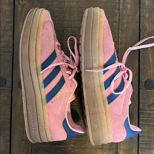 Adidas  Originals Gazelle Low Platform Sneaker Women's Size 10 Pink Navy Blue