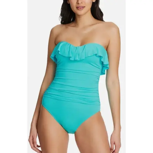 Bleu Rod Beattie New. ruffle one piece. Size 20W. Retails $125