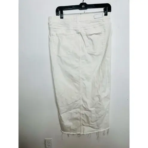 DL1961 Off-White Front Button Front Slit Middle Asra Ecru Maxi Skirt Size 27