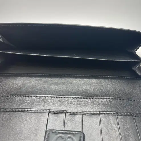  Guccissima Margaux Black Calfskin Leather Continental Wallet - Preowned