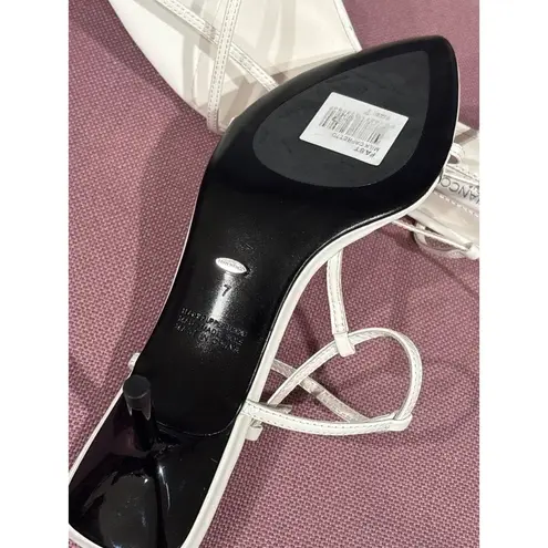 Tony Bianco Fast Heels in Milk Capretto White 7 New with Box Womens Low Sandals