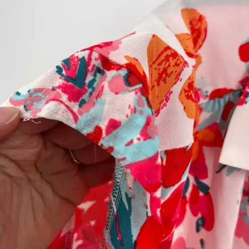 NWT Emily Wonder Women's Floral Short Sleeve Top Blouse Multi