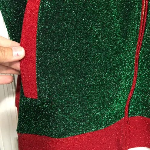33 Degree green red sparkly track jacket holiday Christmas fun women’s size XXL