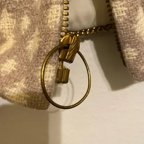 Saks 5th Avenue Vintage Wool Beige Patterned Women's Jacket