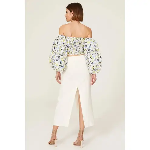 Tanya Taylor Floral Alondra Top White Womens Size 4