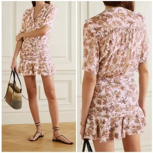 Veronica Beard ππ Dakota Dress Silk ~ Blush Multi-Color Floral Print 4 NWOT