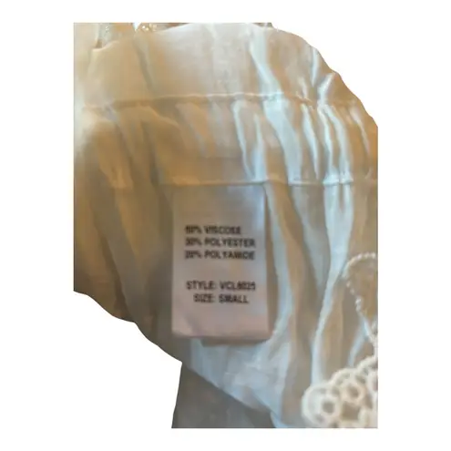 Elan White Coverup Size S Lace Trim