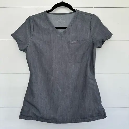 Jaanuu  Women’s XS Heather Gray 3 Pocket Scrub Top