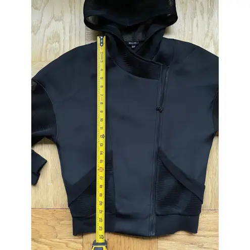 Michi Black Oversized Mesh and Neoprene Moto