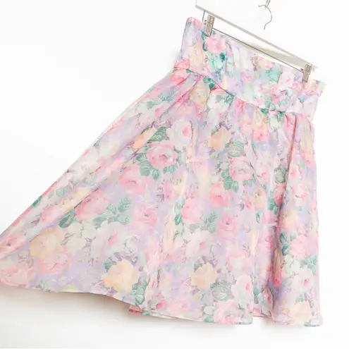 Selkie Organza Pastel Floral Print Cupcake Dress