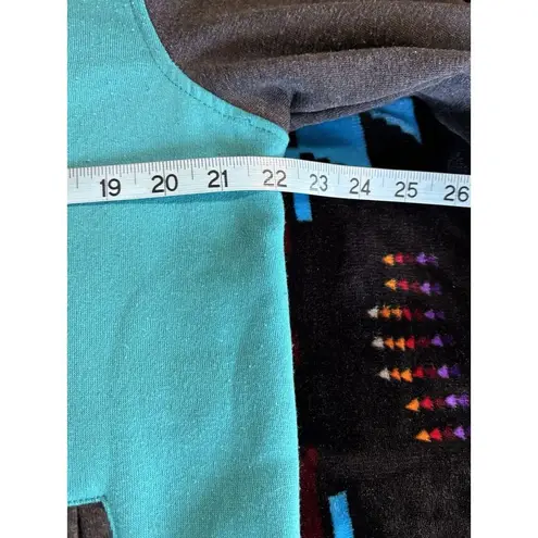 Southpole Varsity Jacket Teal/Gray Snap Up Pockets Size Large Embroidered Logo Blue