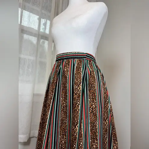 Multicolored Leopard Stripe Print Elastic Waist A - Image 4