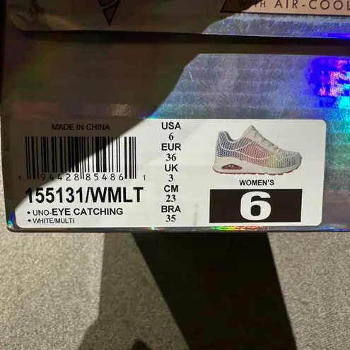 Skechers  Women's Uno Sr Joylie Lace-Up Sneakers White Multi Size 6 - Image 11