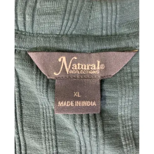 Natural Reflections Cardigan Womens XL Used Green Textured