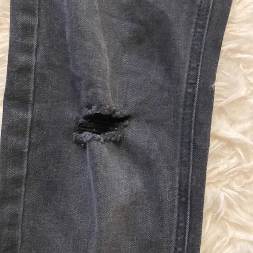 Ring Of Fire  Black Distressed Skinny Denim Jeans Sustainable EUC Sz 27