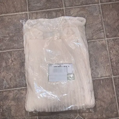NEW Haband Off White Acrylic Knit Sweater Size M
