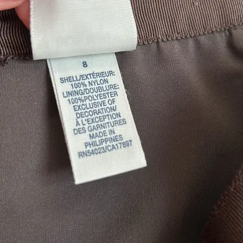 Old Navy  dark brown lace A line fit and flare skirt fully lined zipper back