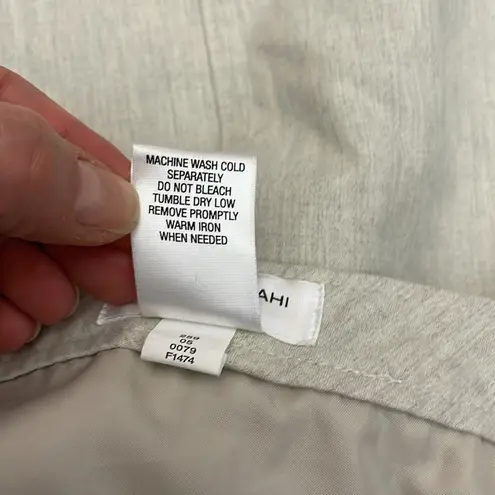 Isaac Mizrahi Heather Tan Above the Knee Button Front Silky Lined Skirt Size 18