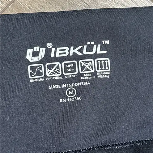 IBKUL 13” Black Pleated Tennis Skirt Side Pockets Size Medium