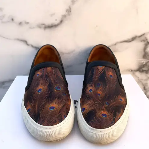Givenchy women’s peacock print brown skate slip on sneakers size IT 39 US 9