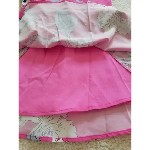 Yumi Kim Eastern Garden Pink Floral One Shoulder Mini Dress Women’s Size XS