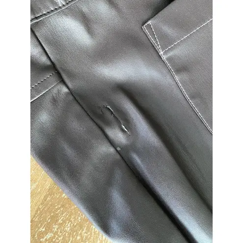 Love, Whit by Whitney Port Faux Leather Size 14 Pants ** Repair On A Tear Noted Brown