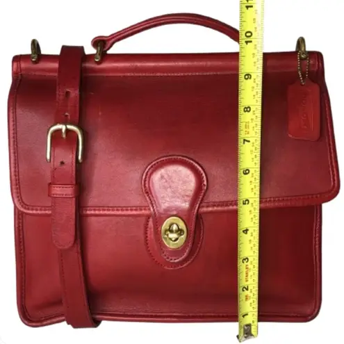 Coach Vintage Willis Red Glove Tanned Top Handle Crossbody Bag 9927 USA COA