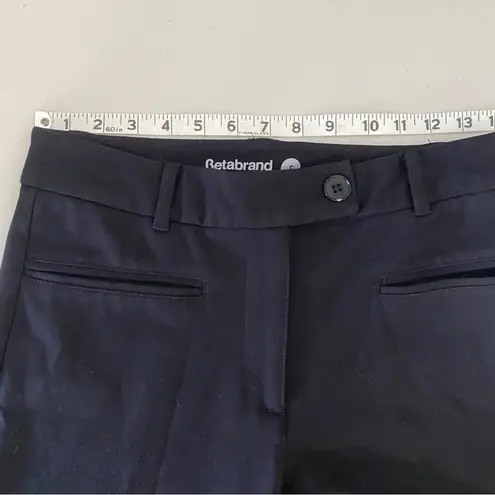 Betabrand Crop Lite Black Yoga Career Dress Pants Ponte Cuffed Small